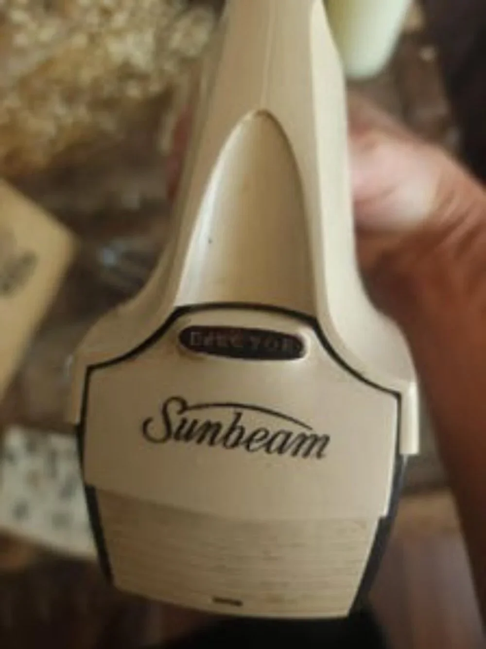 Vintage 1970s hand Mixer, Sunbeam Mixmaster Model 200x, Working with Box and Man